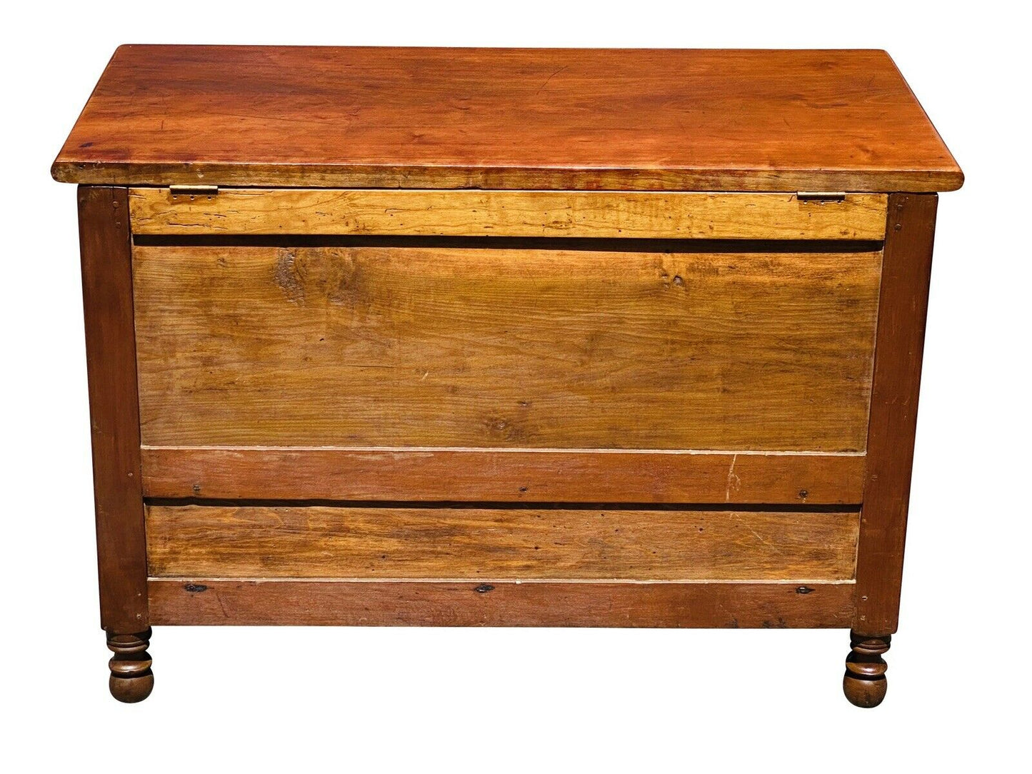 19TH C ANTIQUE FEDERAL PERIOD PENNSYLVANIA CHERRY 2 DRAWER BLANKET BOX