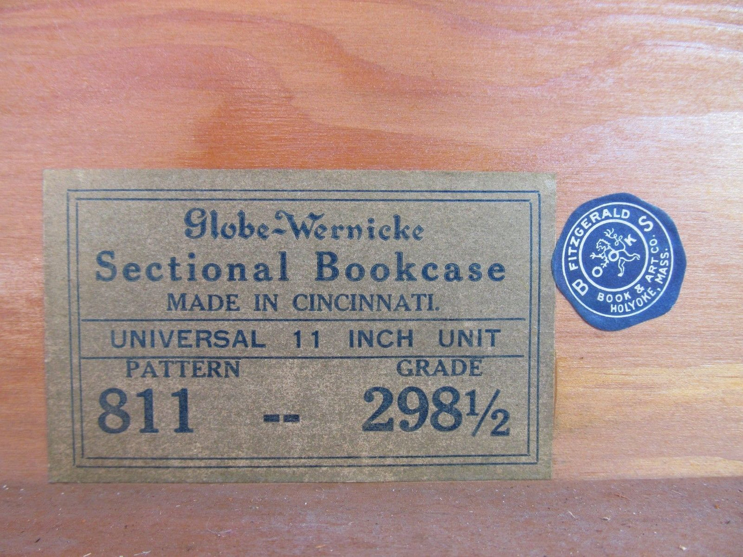 ARTS & CRAFTS GLOBE WERNICKE TIGER OAK MISSION BARRISTER BOOKCASE-EXTRA CHOICE