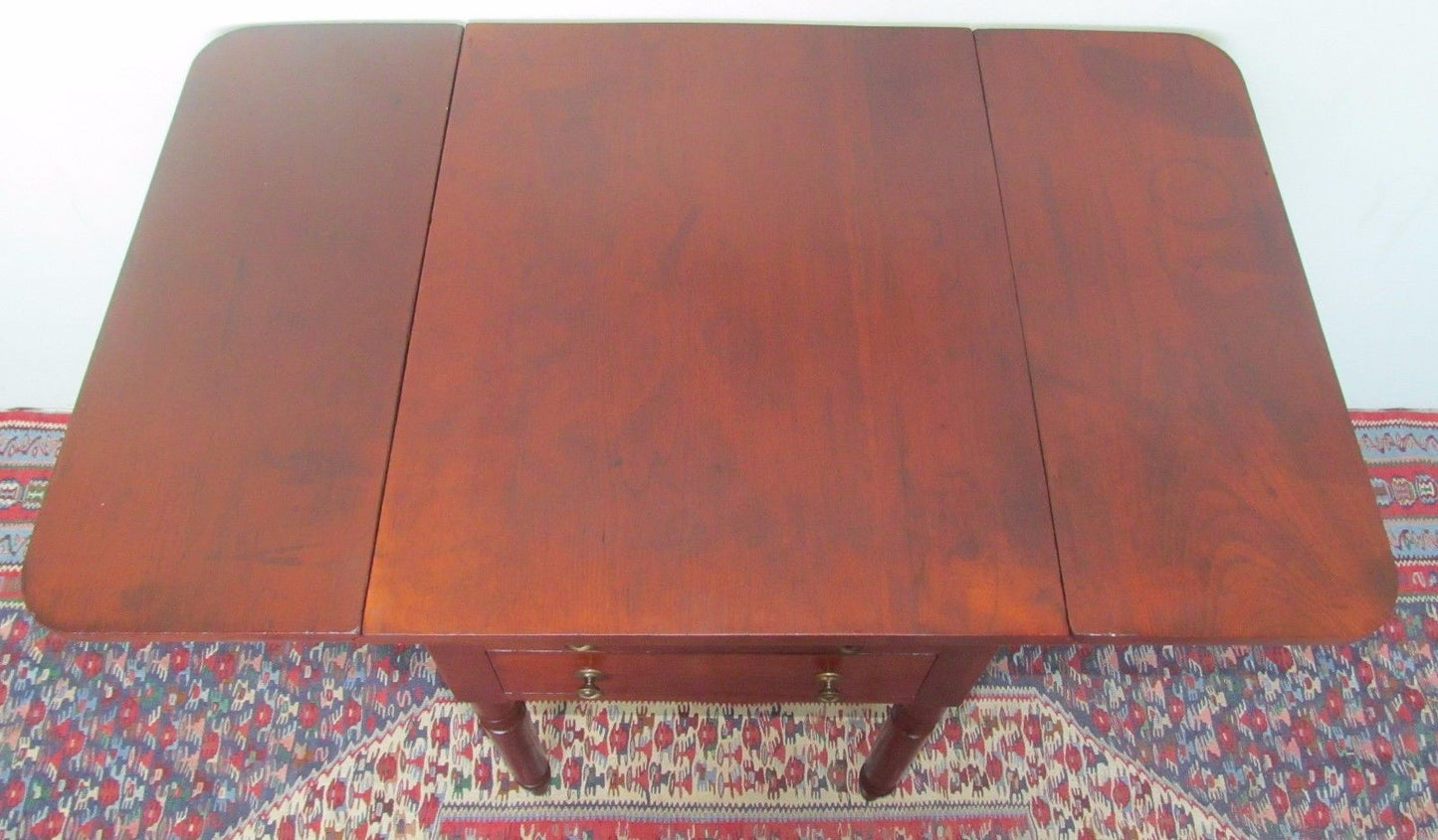 EARLY 19TH CENTURY SHERATON MID ATLANTIC CHERRY WORK TABLE
