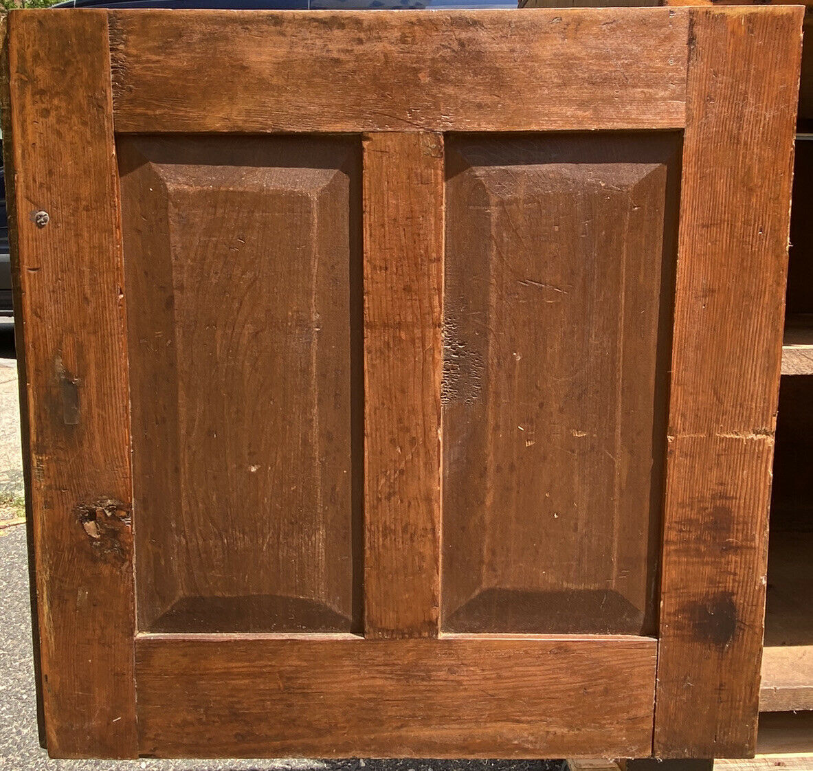 19TH C ANTIQUE COUNTRY PRIMITIVE PUMPKIN PINE DRY SINK ~ SIDEBOARD / SERVER