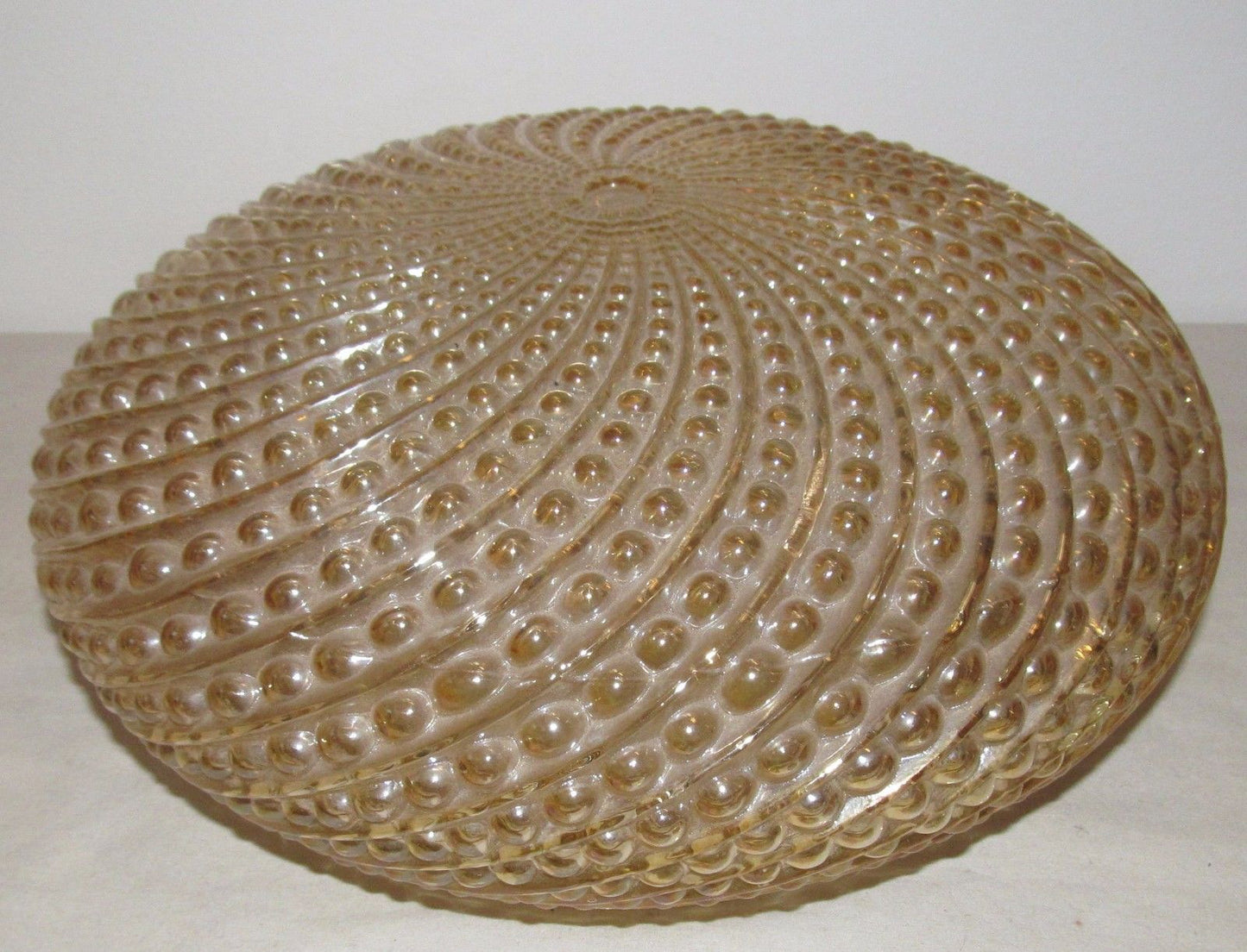 RARE IRRADIZED GOLD HOBNAIL MUSHROOM 12" ART GLASS SHADE