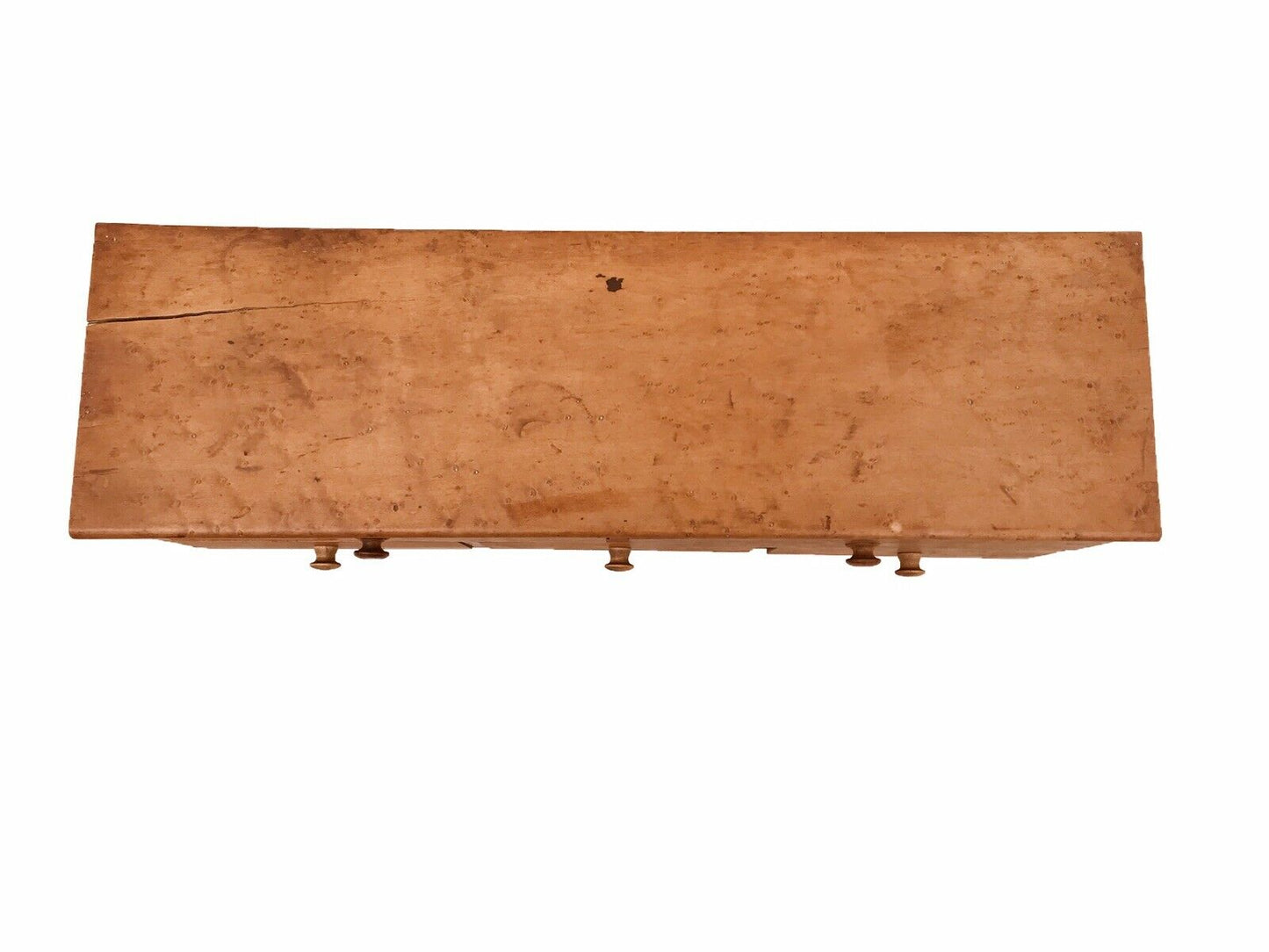 19TH C ANTIQUE SHAKER BIRDS EYE MAPLE 5 DRAWER PRIMITIVE SPICE BOX