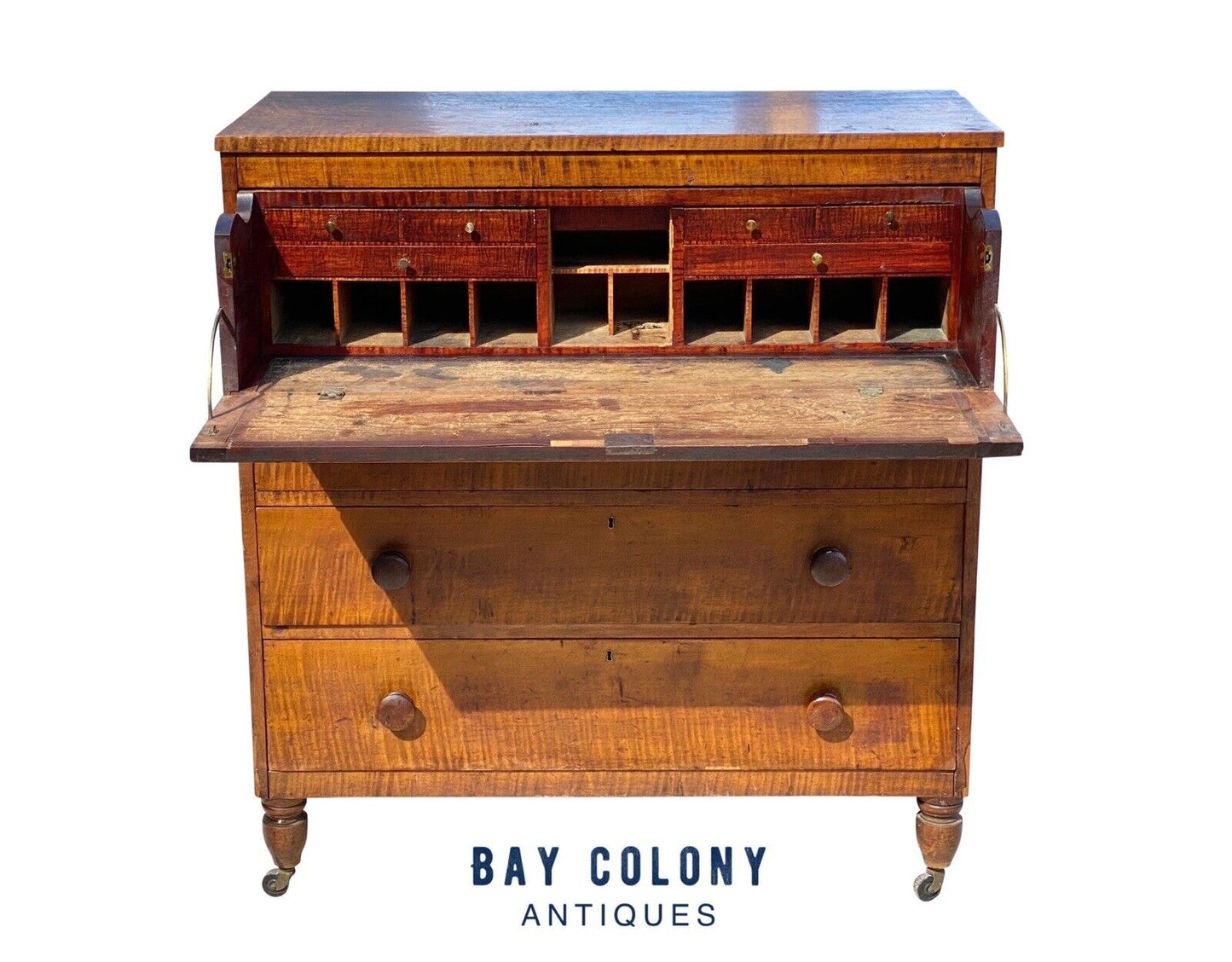 Federal Tiger Maple Country Butler's Desk in Original Surface Circa 1790 - 1810