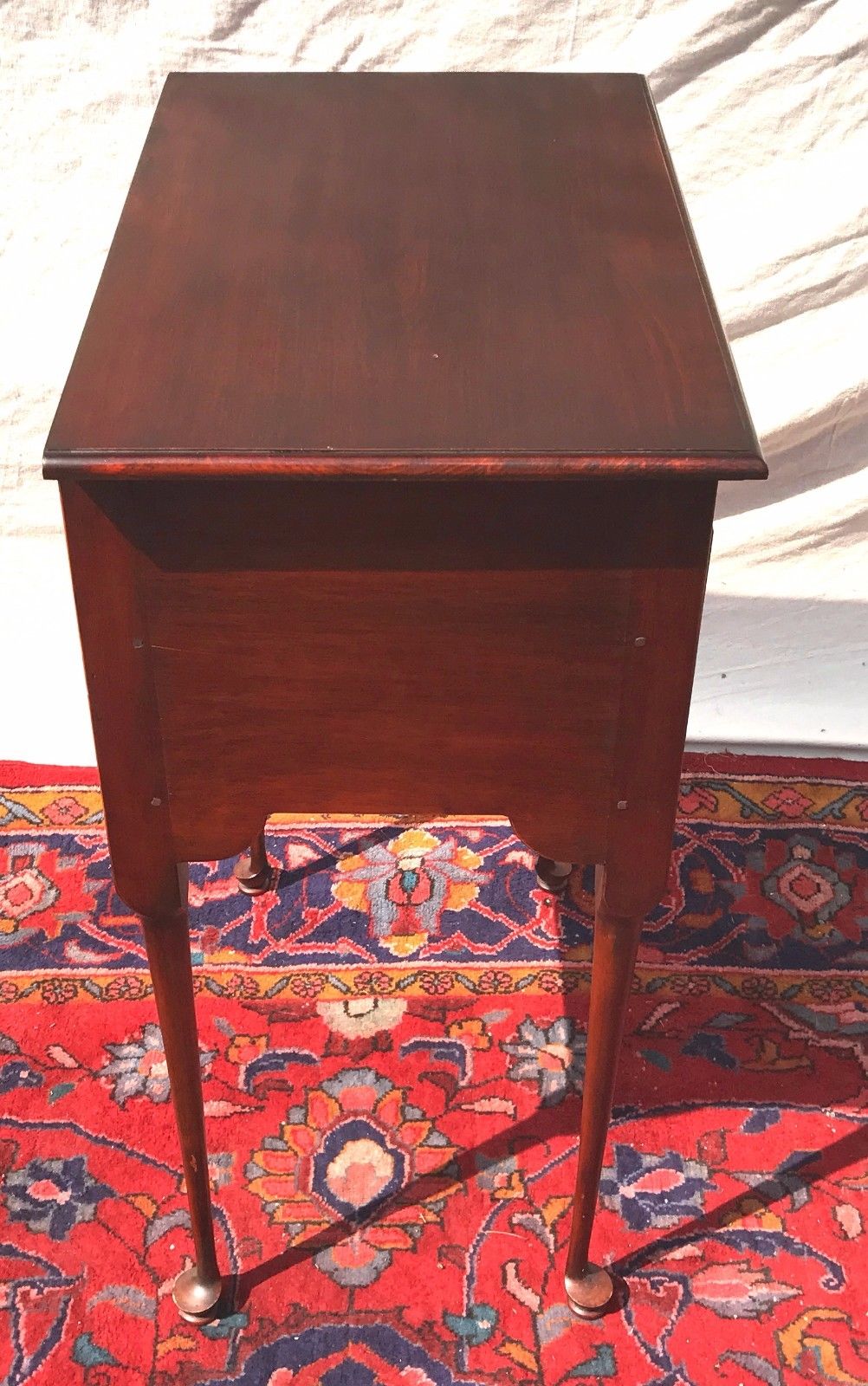 HIGHLY FIGURED CHERRY QUEEN ANNE SERVING TABLE -PEG JOINED & TOP QUALITY ITEM!