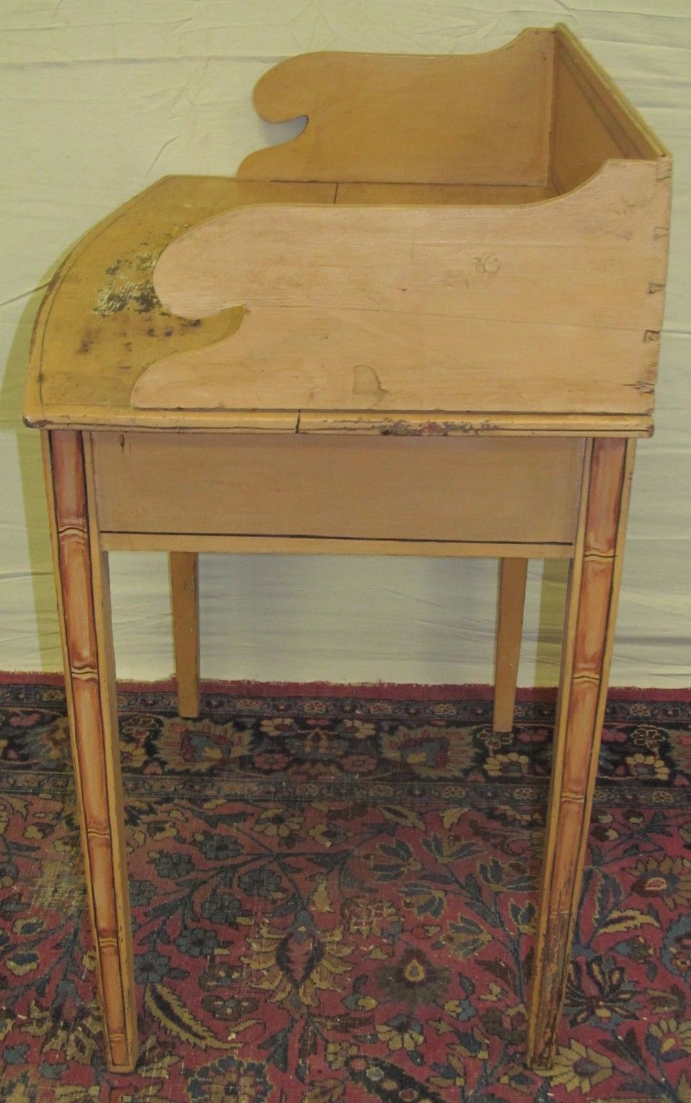 EARLY 19TH CENTURY HEPPLEWHITE RARE BAMBOO PAINTED WASH STAND