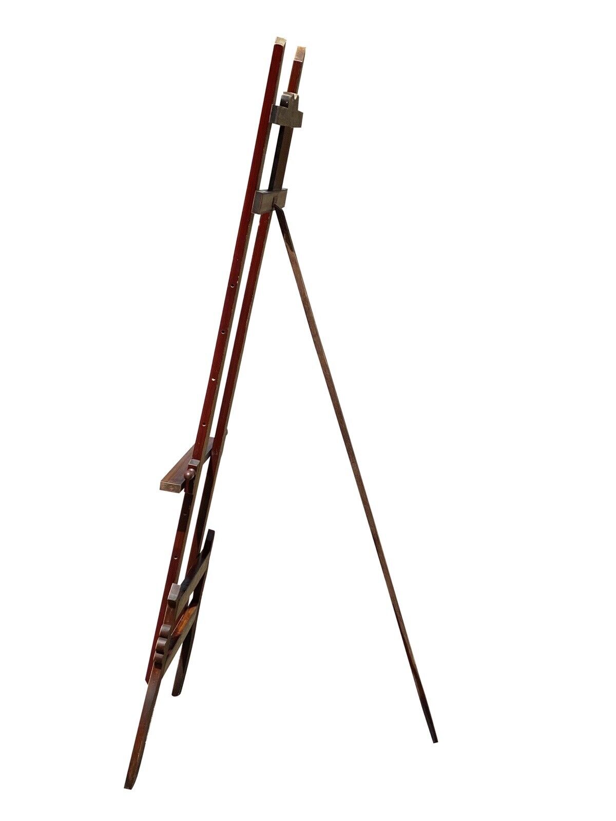 Antique Art Nouveau Fine Art Display Easel in Faux Mahogany Grain Painted Finish