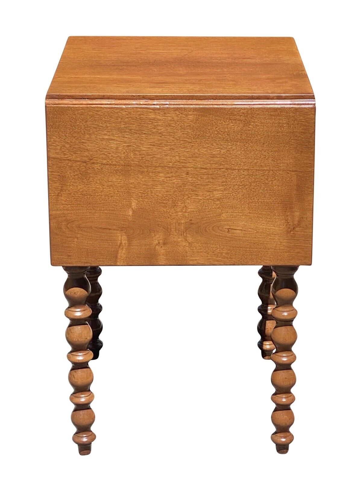 19th C Antique Virginia Walnut Federal 2 Drawer Worktable / Nightstand