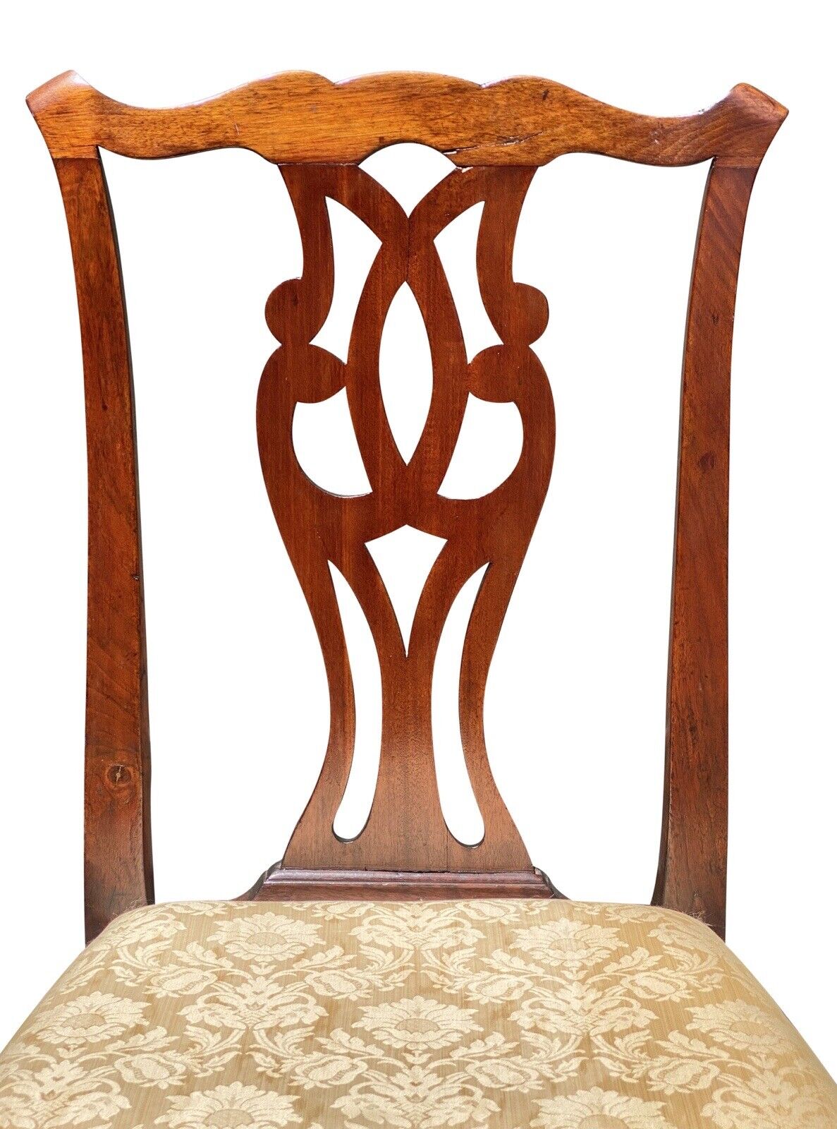 18th C Antique Pair of Chippendale Mahogany Side Chairs