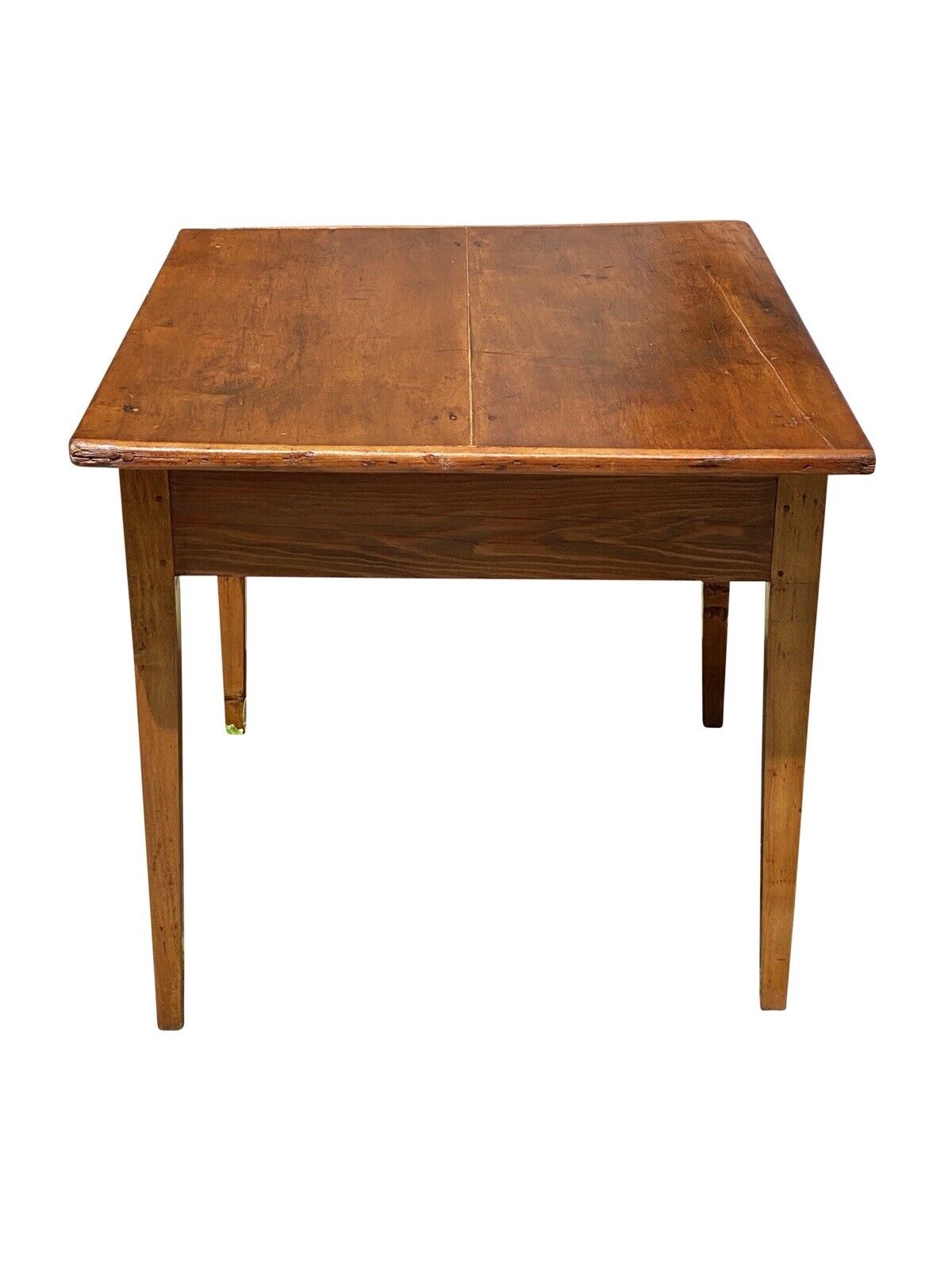 Antique New England Pumpkin Pine Tavern Table / Dining Table