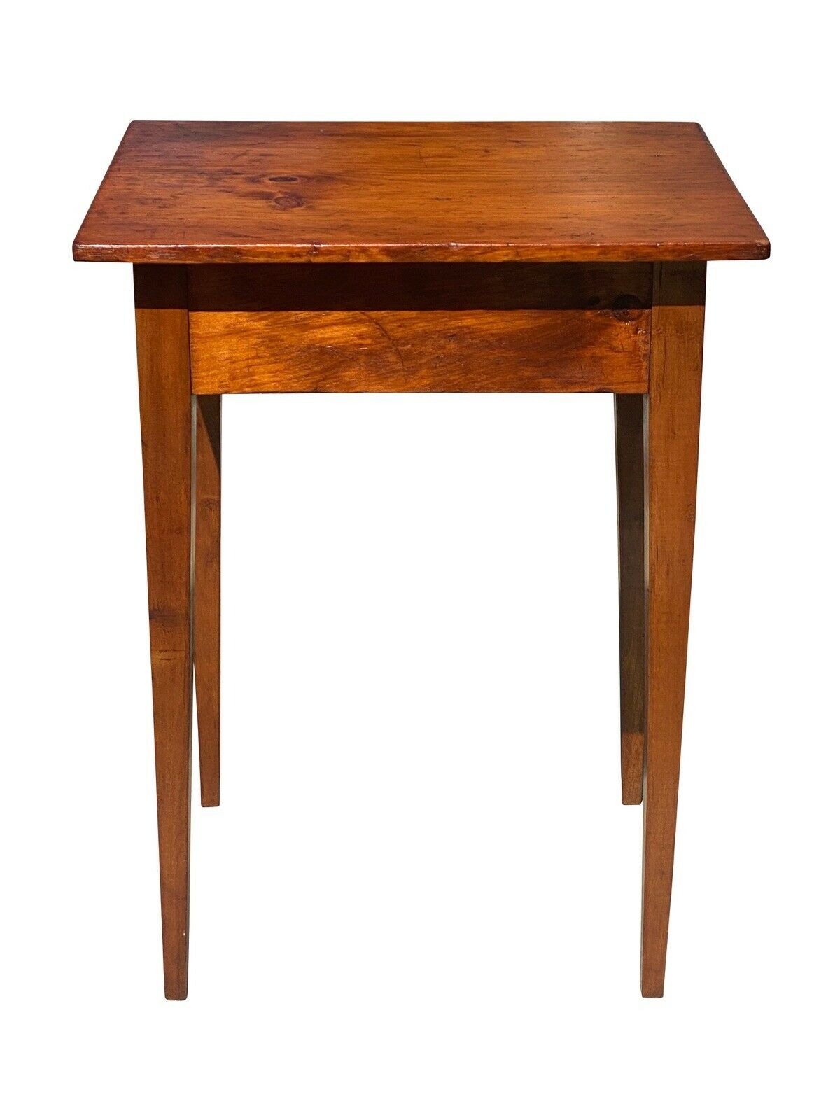 19TH C ANTIQUE NEW ENGLAND FEDERAL PERIOD PINE WORK TABLE / NIGHT STAND