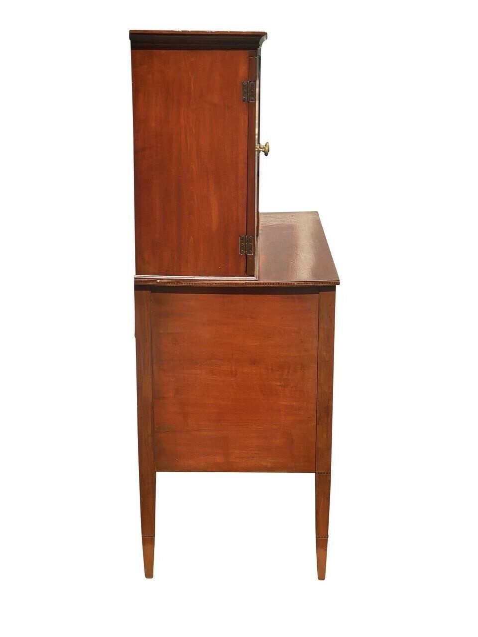 19TH C ANTIQUE FEDERAL PERIOD TIGER MAPLE NEW HAMPSHIRE LADIES SECRETARY DESK