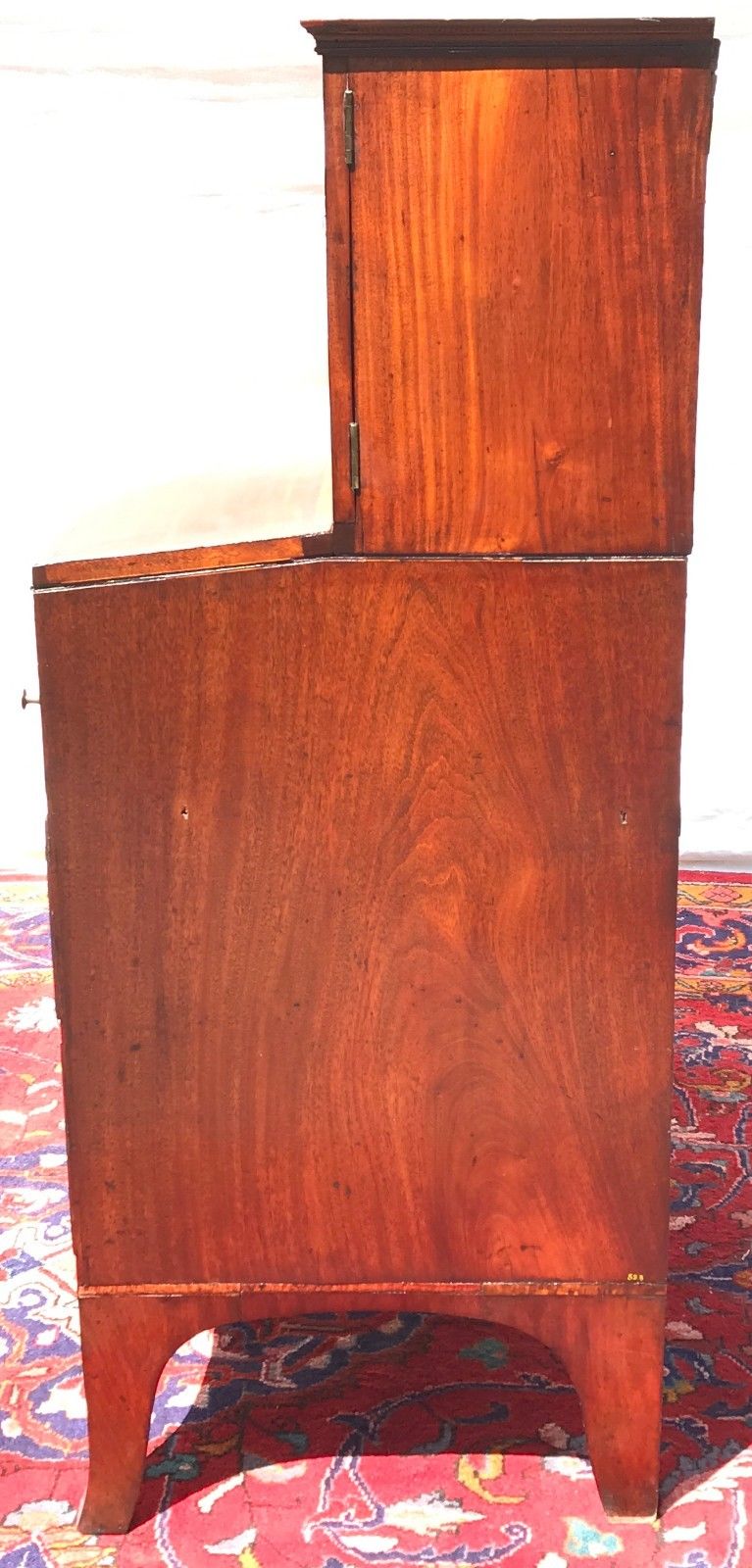 CIRCA 1810 MASSACHUSETTS HEPPLEWHITE MAHOGANY & TIGER MAPLE INLAID LADIES DESK