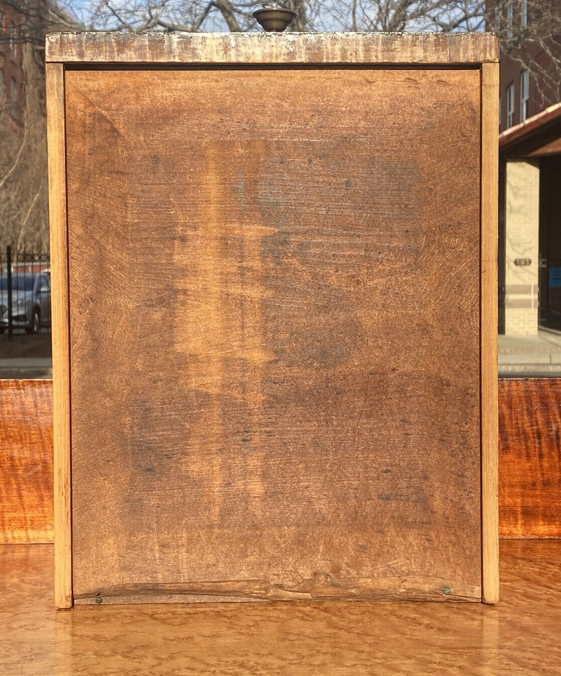 Late 18th Century Antique Sheraton Tiger Maple 2 Drawer Server / Console Table