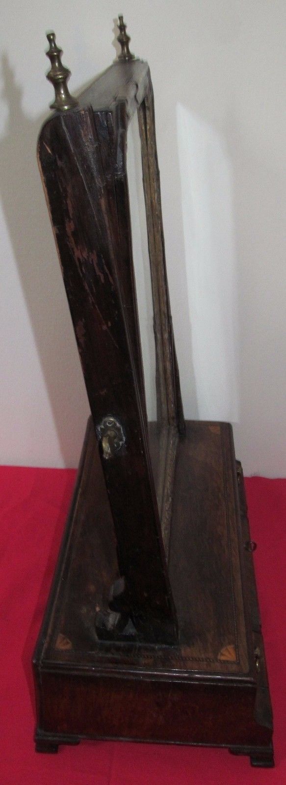 IMPORTANT EARLY 18TH CENTURY INLAID QUEEN ANNE SHAVING MIRROR-BEST SPECIMEN!