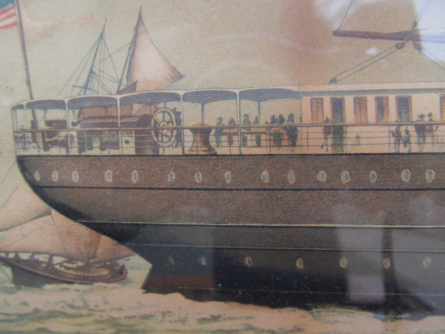 RARE A. HOEN BALTIMORE PRINT OF THE STEAMSHIP HOWARD