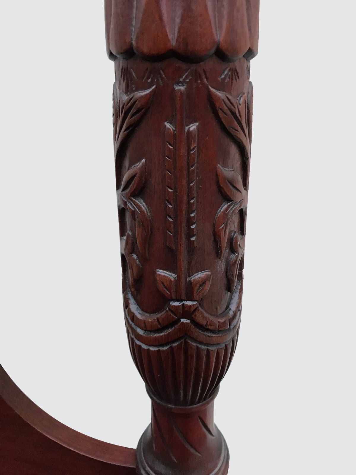 FEDERAL STYLED QUEEN SIZED RICE CARVED CHERRY FOUR POSTER CARVED BED