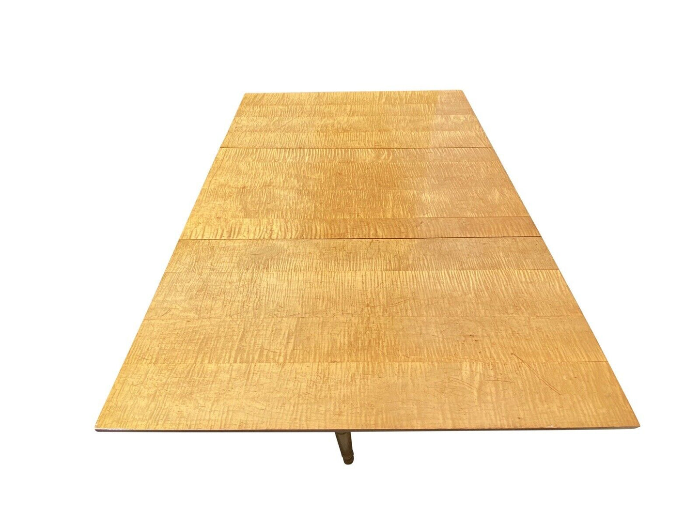 Federal Style Tiger Maple Gateleg Dining Table With Bold Grain and Large Drawer