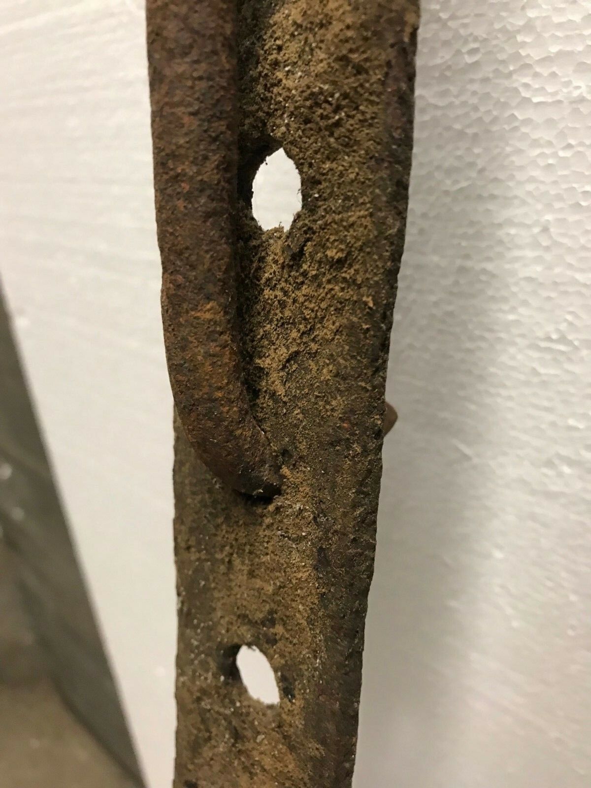 EARLY 19TH C CAST IRON & WROUGHT IRON ADJUSTABLE TRAMMEL