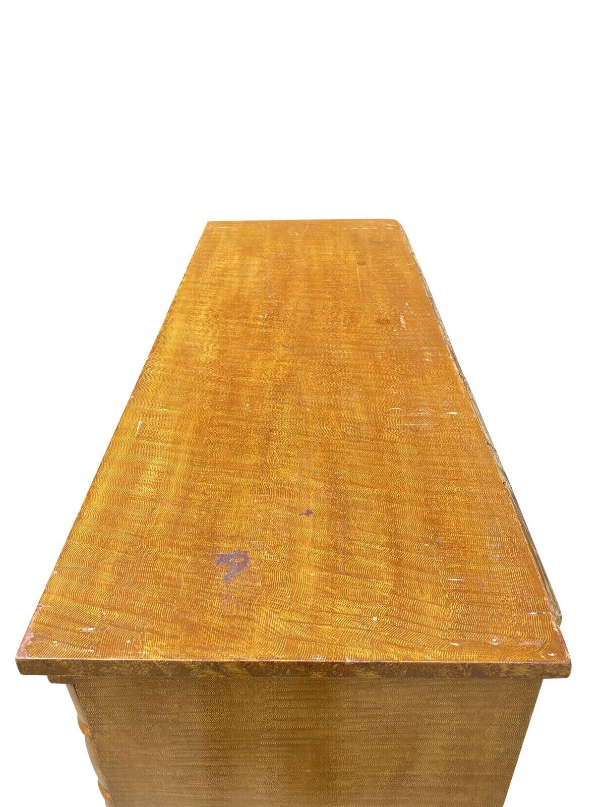 19th Century Grain Painted Antique Chest of Drawers in Desirable Mustard Surface