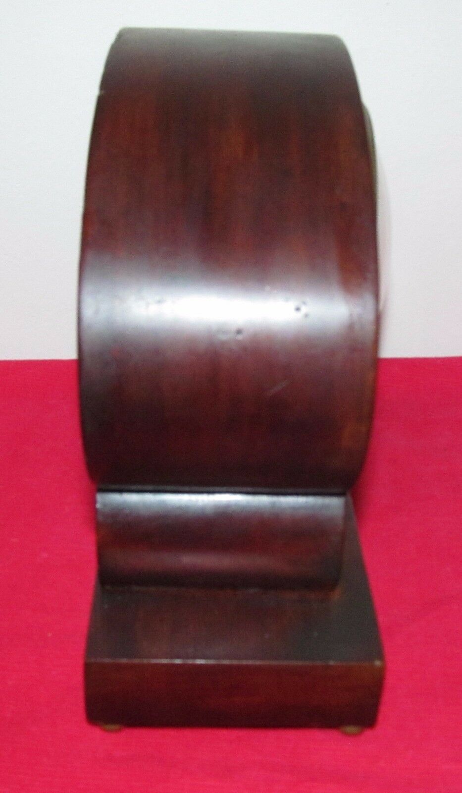 ANTIQUE FINELY INLAID EDWARDIAN MAHOGANY DESK CLOCK BY H. L. BROWN ENGLAND