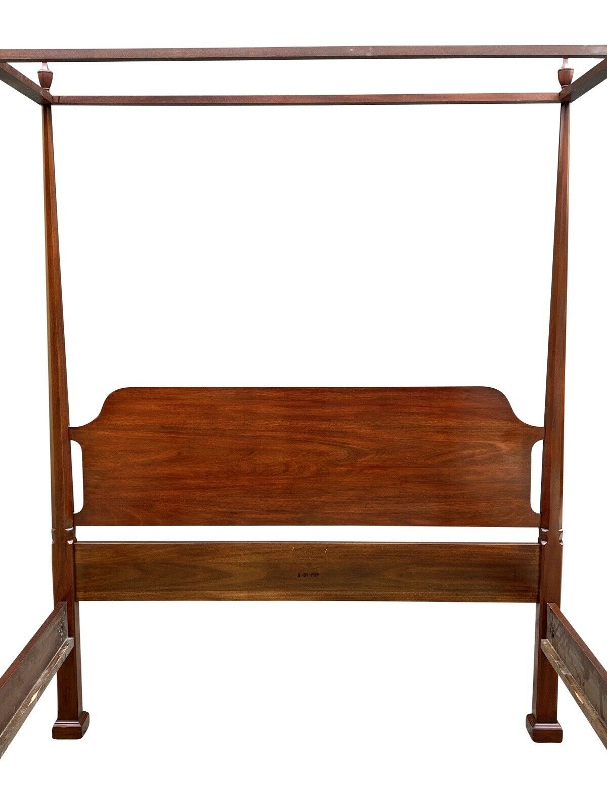 20TH C HENKEL HARRIS QUEEN SIZE MAHOGANY FOUR POST TESTER / CANOPY BED