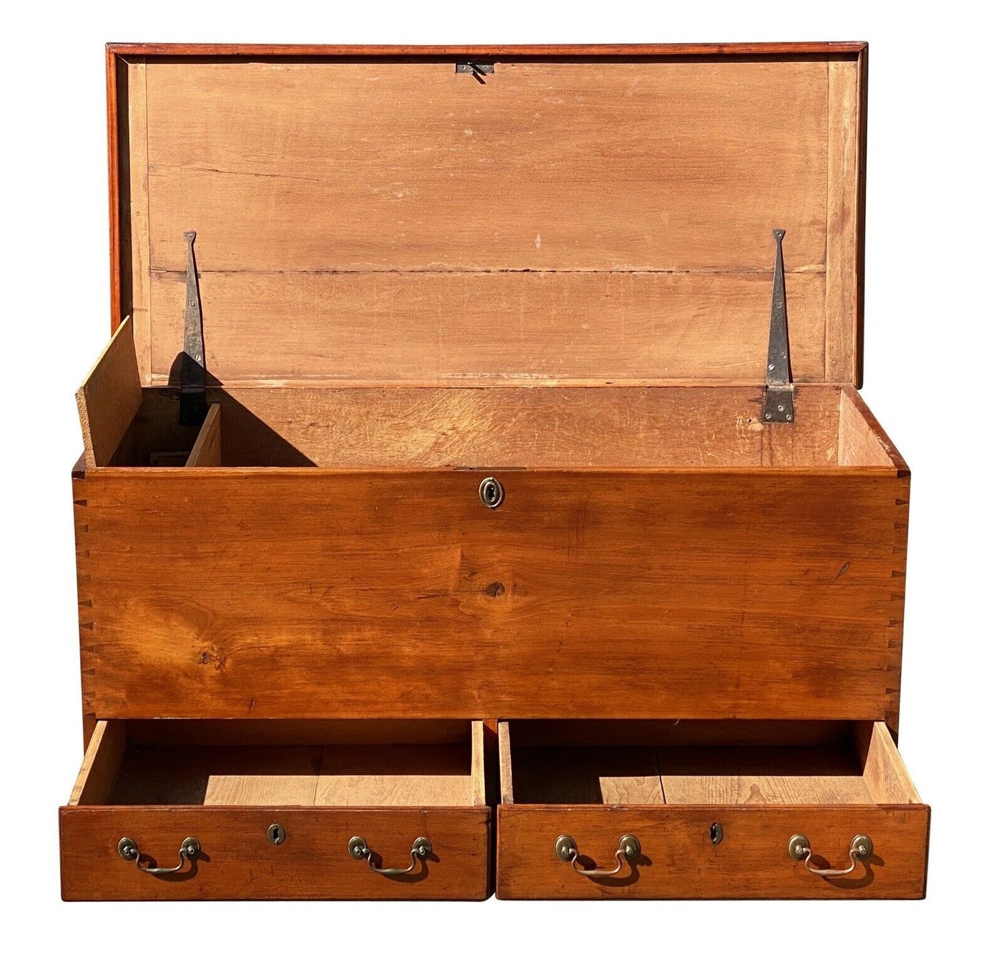 18th C Antique Pennsylvania Chippendale Cherry Blanket Box / Chest