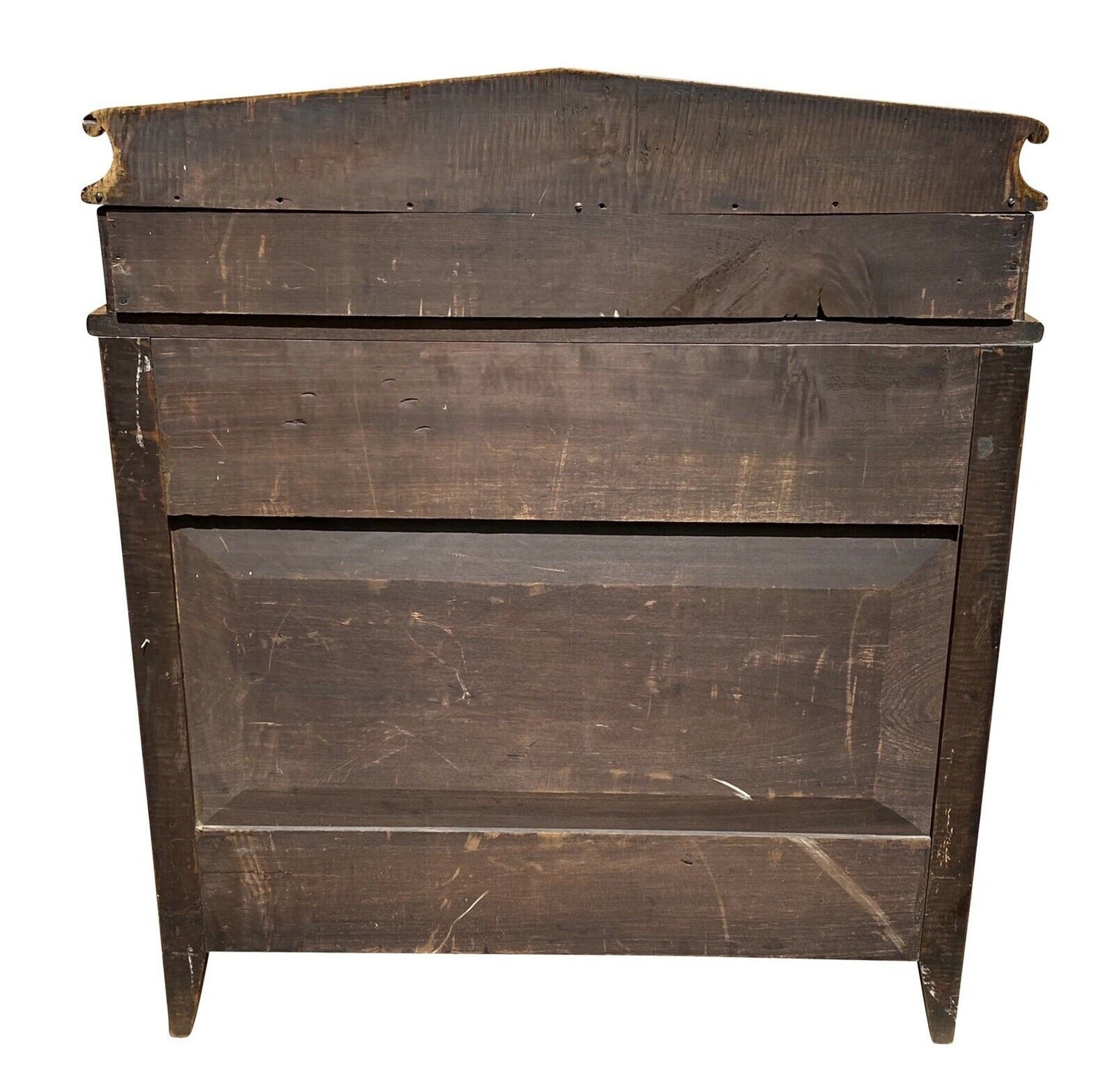 19TH C ANTIQUE FEDERAL PERIOD OHIO RIVER VALLEY TIGER MAPLE DRESSER / CHEST