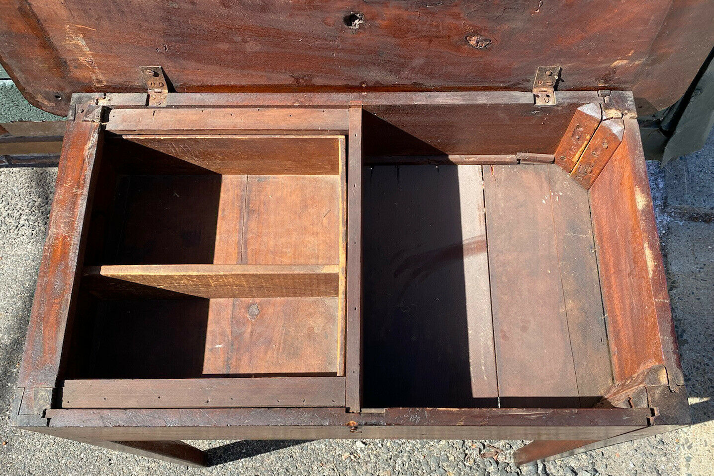 18TH C ANTIQUE CHIPPENDALE MAHOGANY SOFA TABLE / DRESSING TABLE