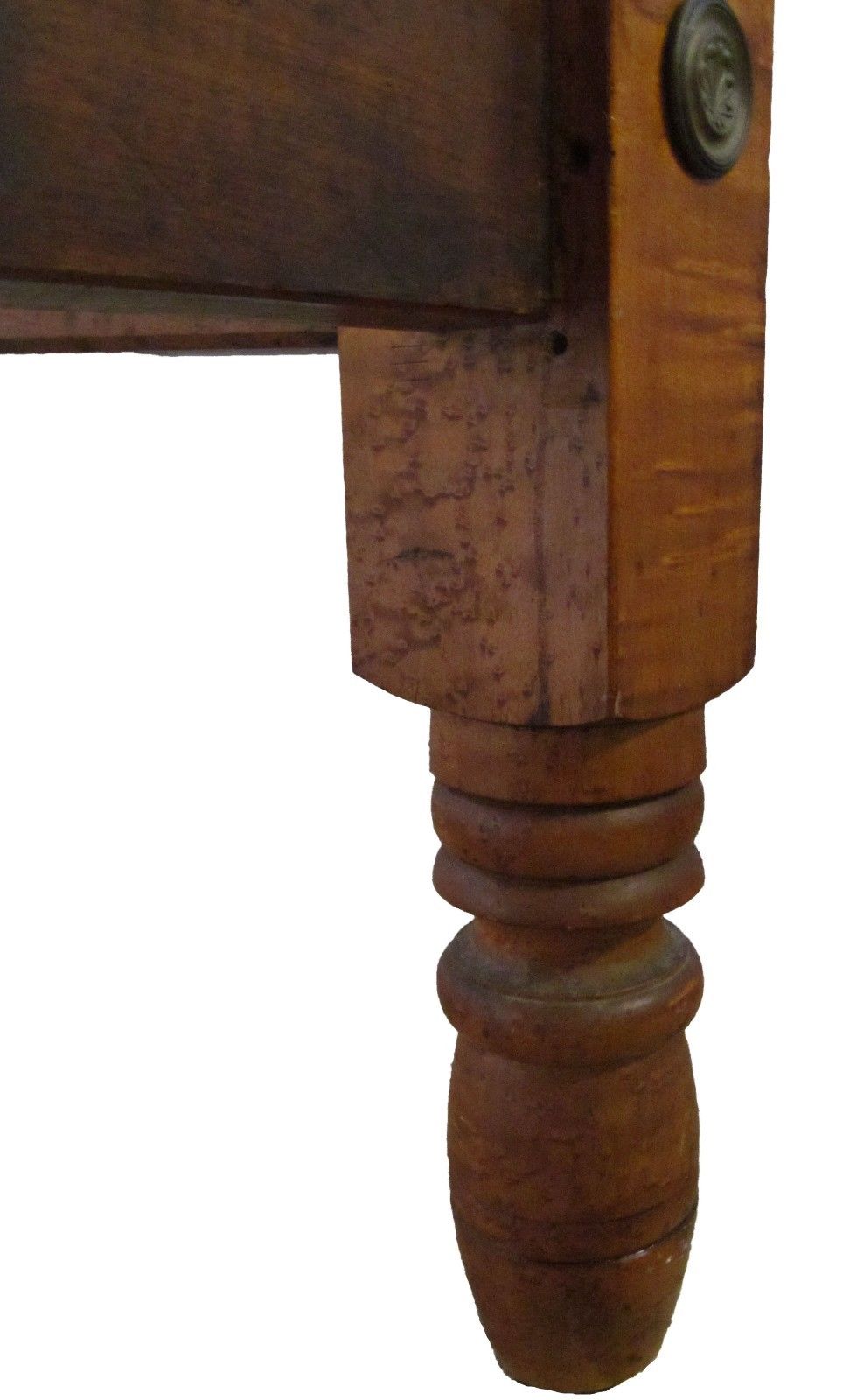18TH CENTURY SOLID BIRDS EYE MAPLE & FLAME CHERRY 4 POSTER CANNONBALL BED