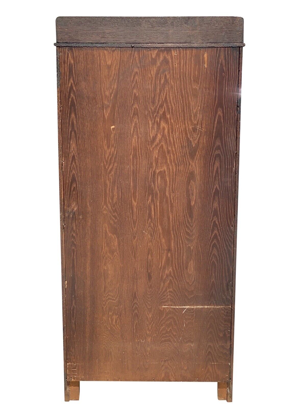 Antique Arts & Crafts Tiger Oak Single Door Bookcase / China Cabinet