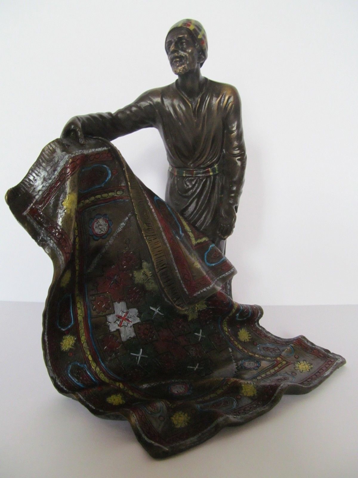 FRANZ BERGMAN "THE CARPET DEALER" AUSTRIAN BRONZE STATUE