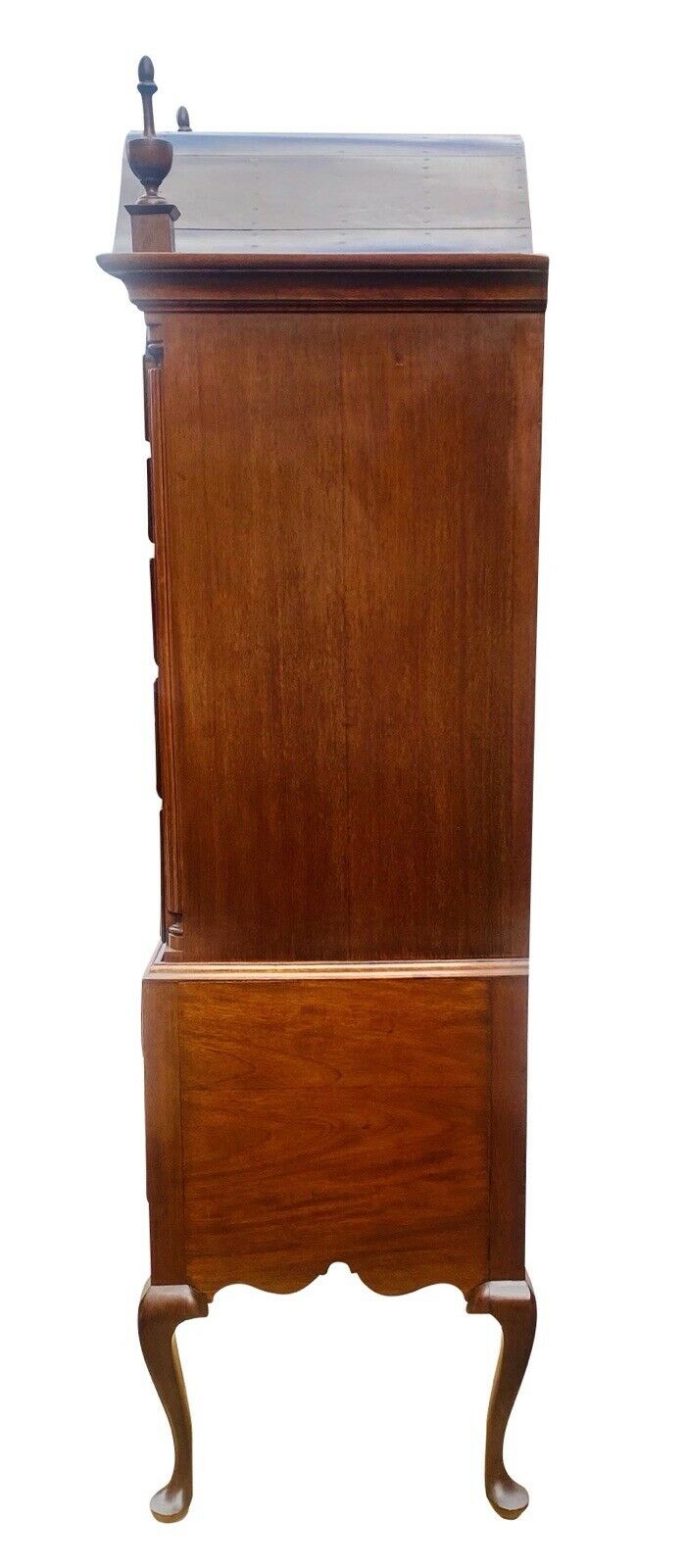 20th C Queen Anne Antique Style Mahogany Highboy Dresser / Chest