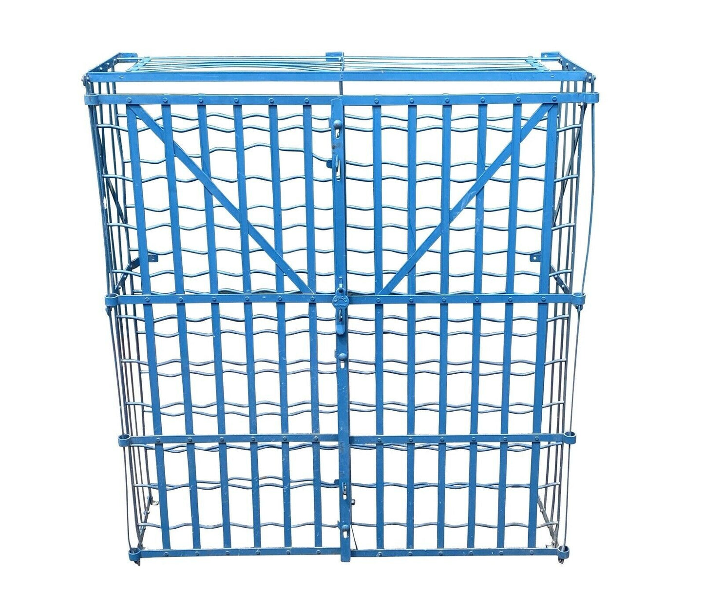 20TH C ANTIQUE FRENCH ART DECO RIGIDEX 100 BOTTLE WINE CAGE / STORAGE RACK