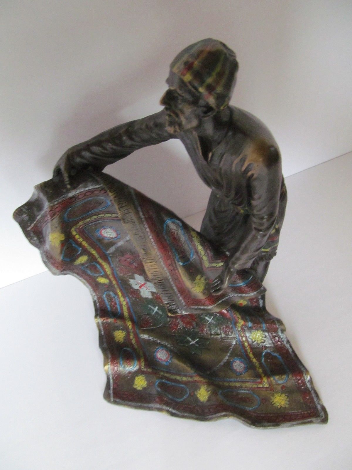 FRANZ BERGMAN "THE CARPET DEALER" AUSTRIAN BRONZE STATUE