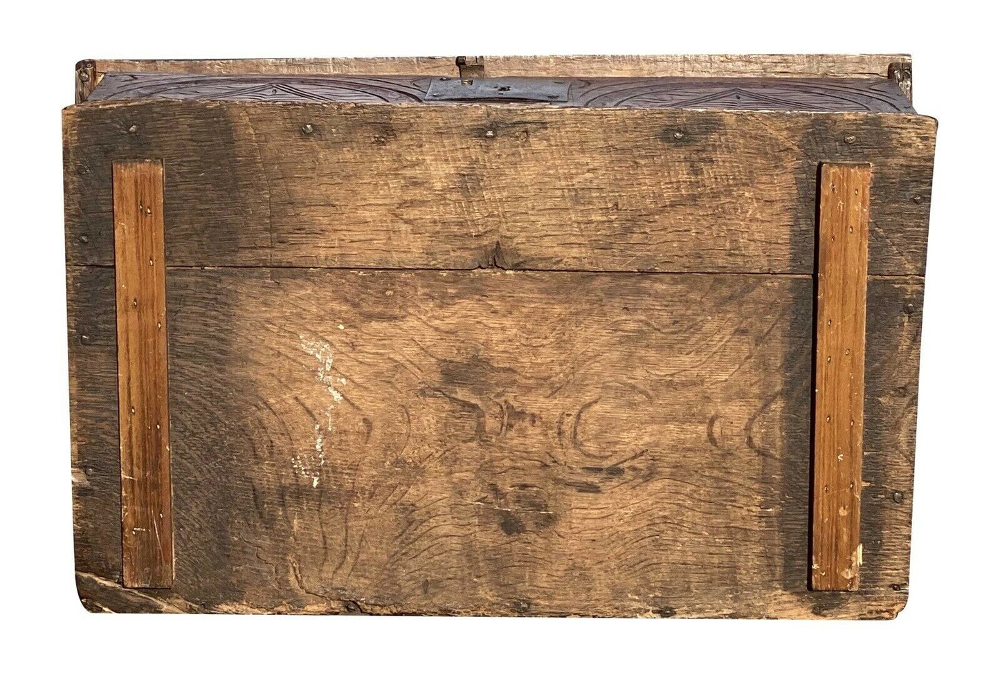 18th C Antique William & Mary Carved Oak Bible Box ~ Dated 1717