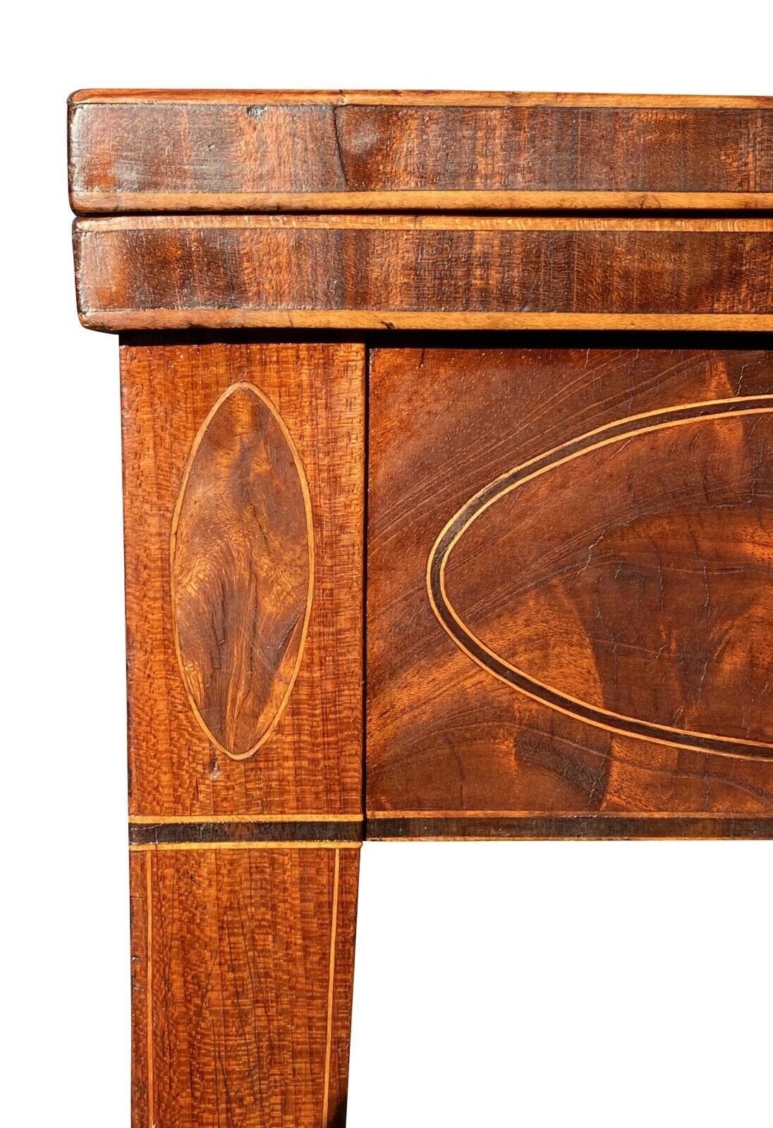19th C Antique Mahogany Federal Period Card Table / Game Table - Daniel Clay
