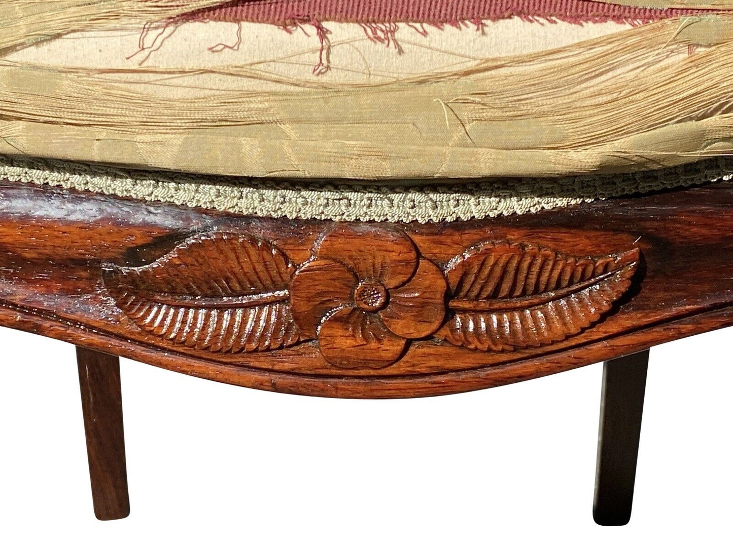 19th C Antique Rococo Carved Rosewood Parlor Chair