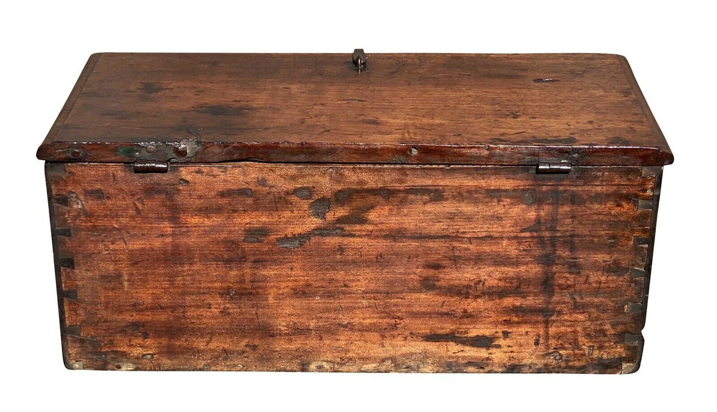18th C Antique Queen Anne Pennsylvania Walnut Document Box / Chest
