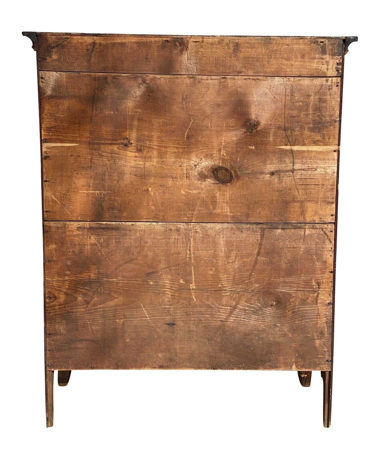 19th C Antique Cherry 6 Drawer Hepplewhite Dresser / Tall Chest
