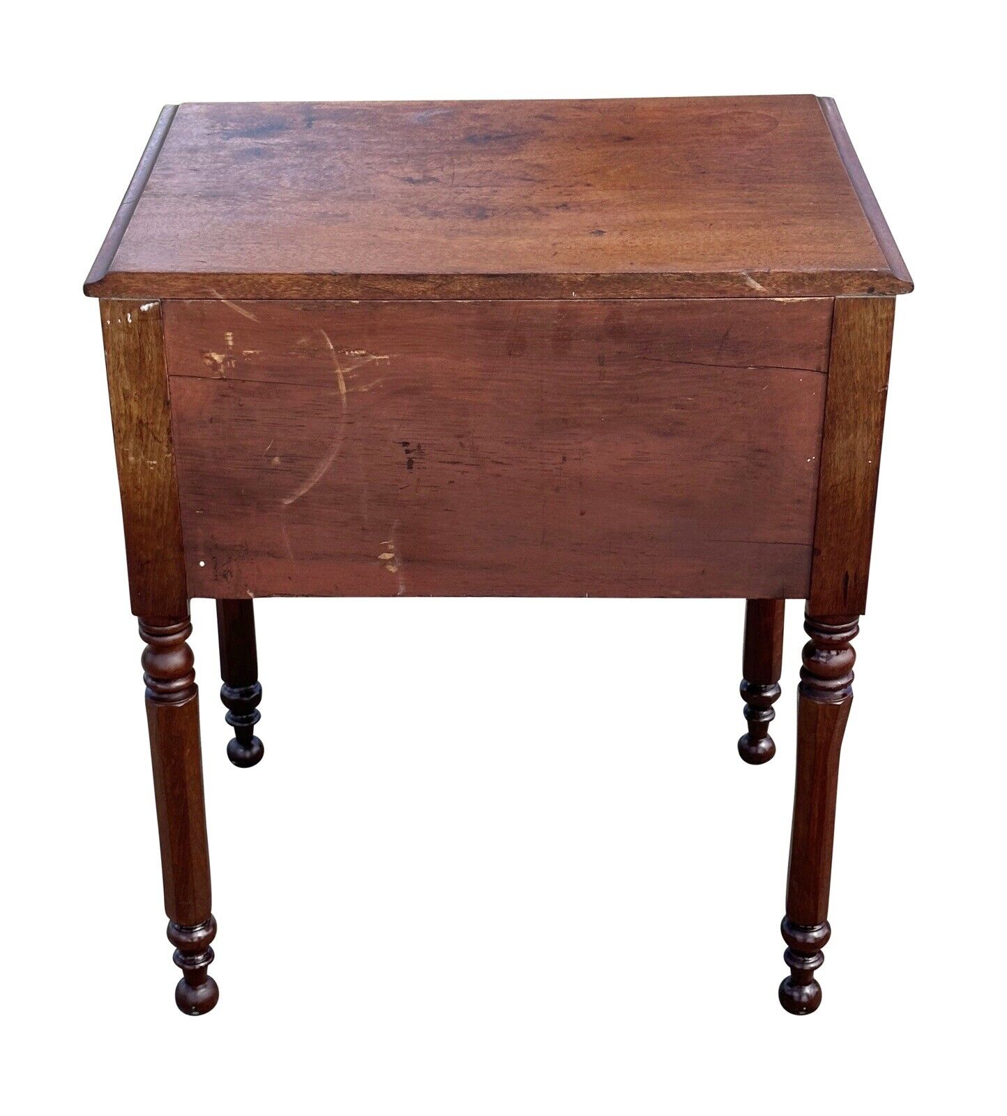 19th Century Antique Sheraton Mahogany Worktable / Stand With Octagonal Legs