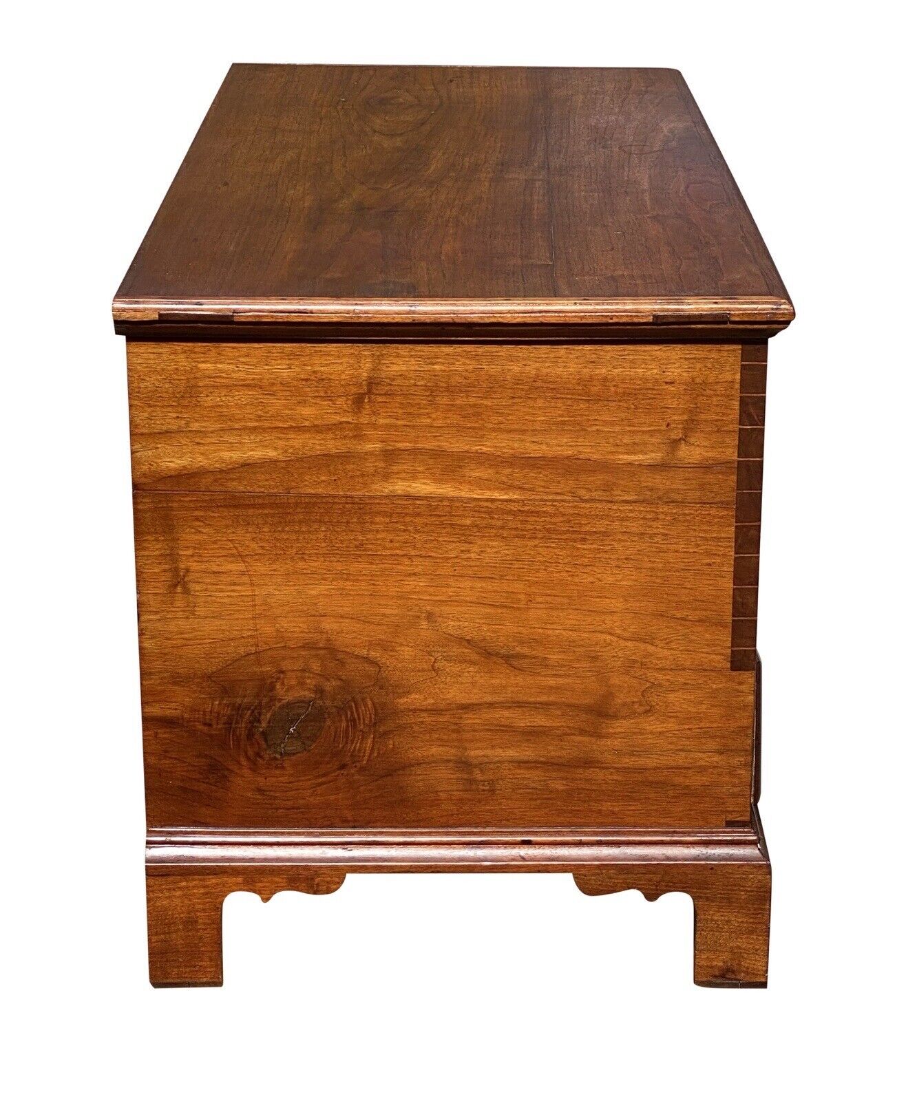 Late 18th Century Queen Anne Walnut Pennsylvania Blanket Chest With Two Drawers
