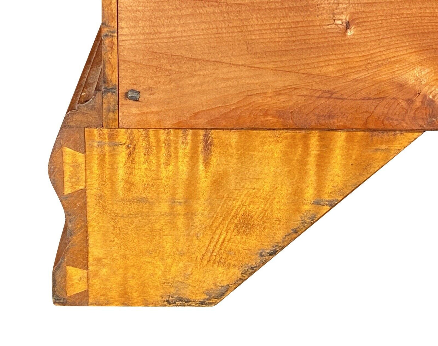 Chippendale Antique Style Tiger Maple 2 Drawer Blanket Chest / Blanket Box