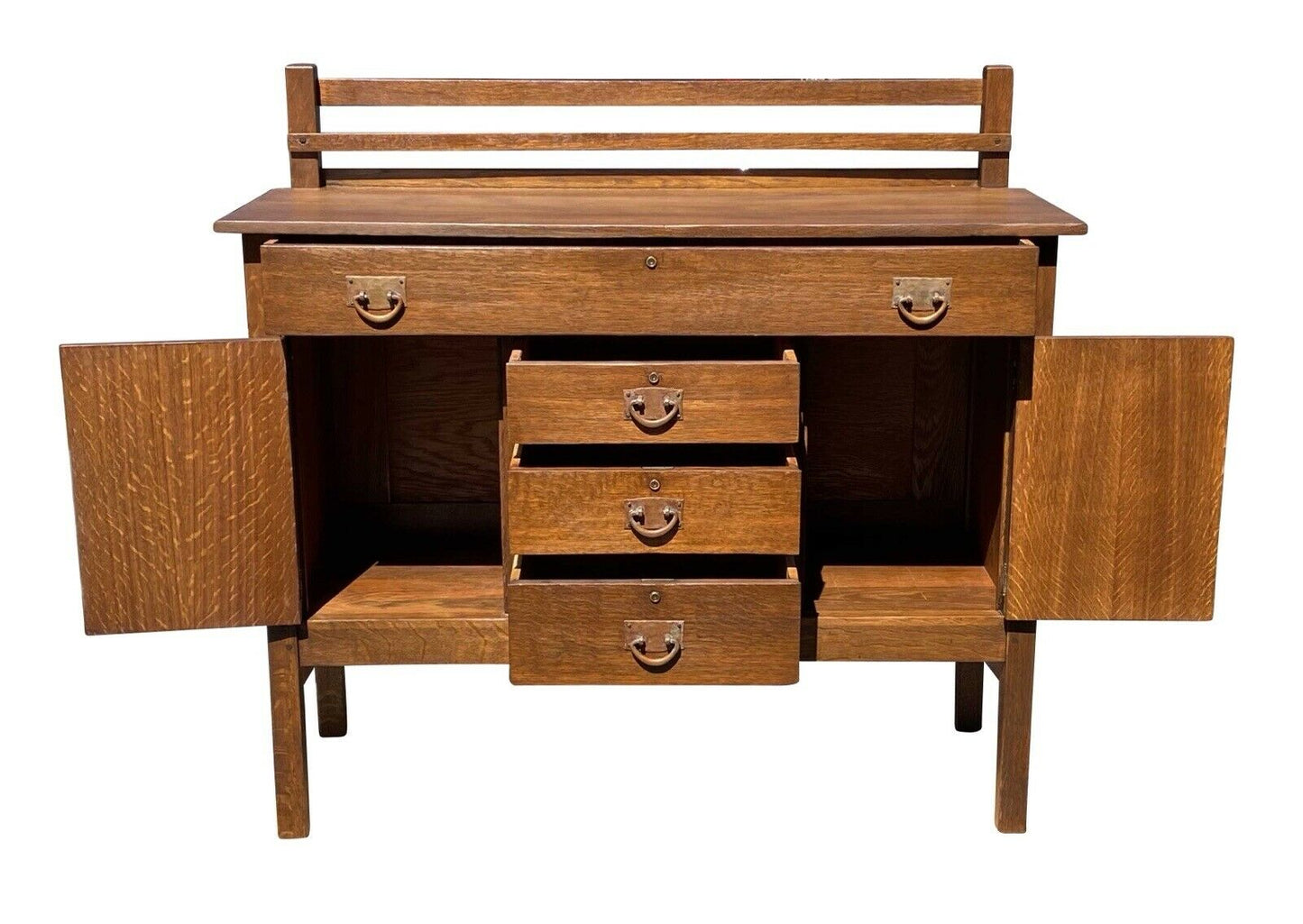 20th C Antique Arts & Crafts Gustav Stickley Sideboard #816 - Rare Paper Label