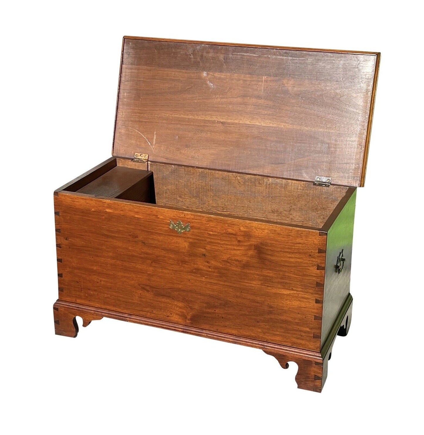 Pair of Queen Anne Style Pennsylvania Walnut Blanket Chests With Secret Interior