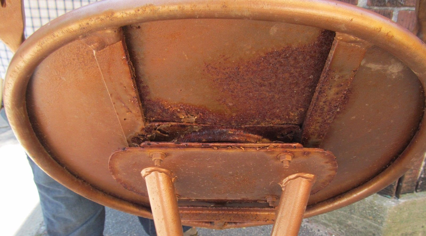 FOLK ART SCULPTURE STEEL BAR STOOLS ATTRIBUTED TO JOHN RISELY