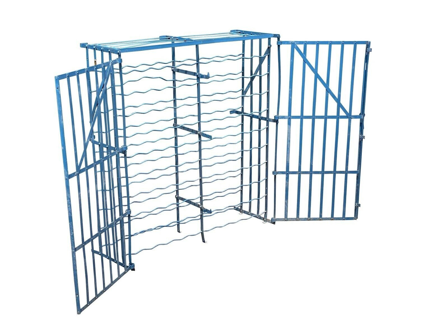 20TH C ANTIQUE FRENCH ART DECO RIGIDEX 100 BOTTLE WINE CAGE / STORAGE RACK