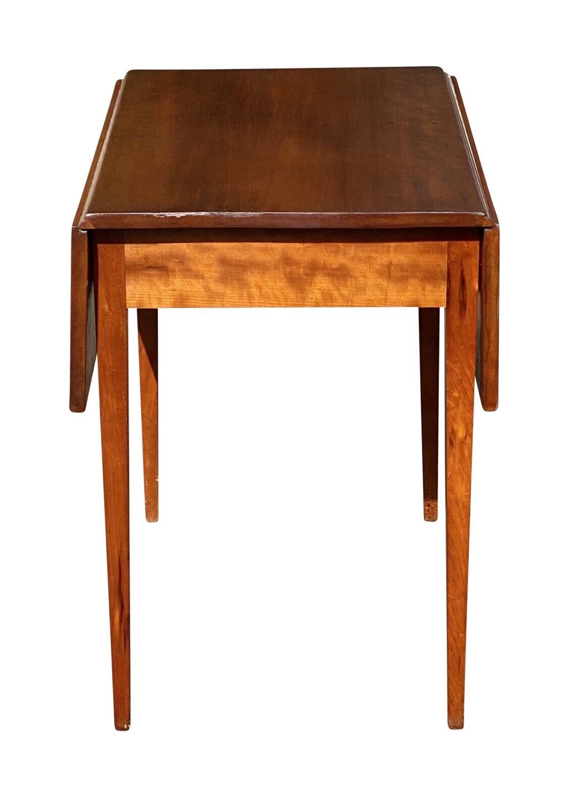 19th C Antique Federal Period Cherry Drop Leaf Pembroke Table With Drawer