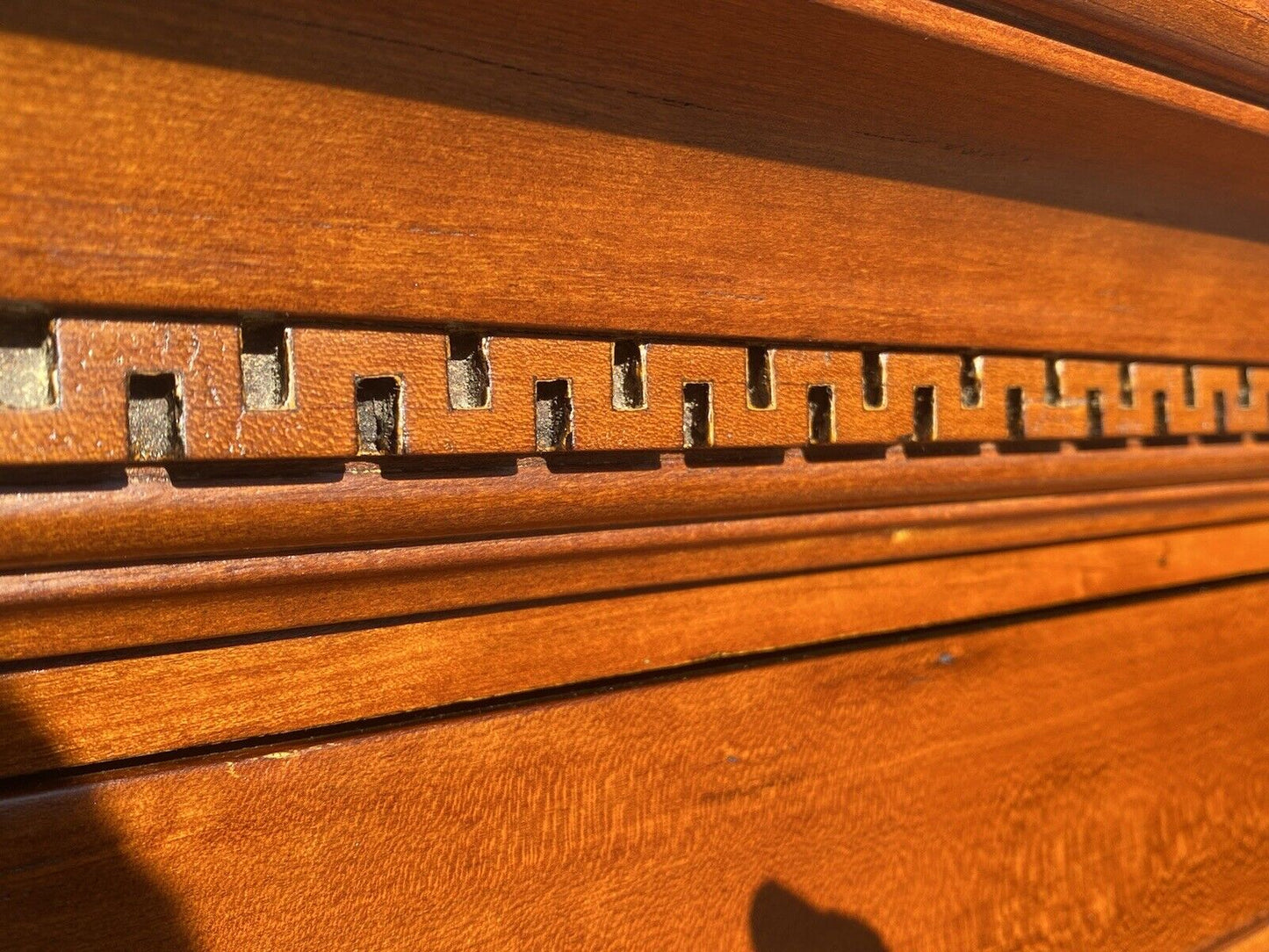 18th C Antique Chippendale Connecticut Cherry Linen Press / Secretary Desk