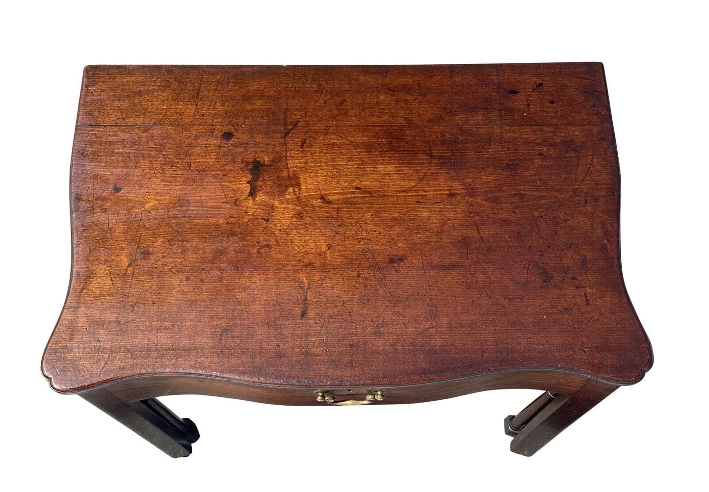 18th C Antique Irish Chippendale Mahogany Writing Desk / Dressing Table - Lowboy