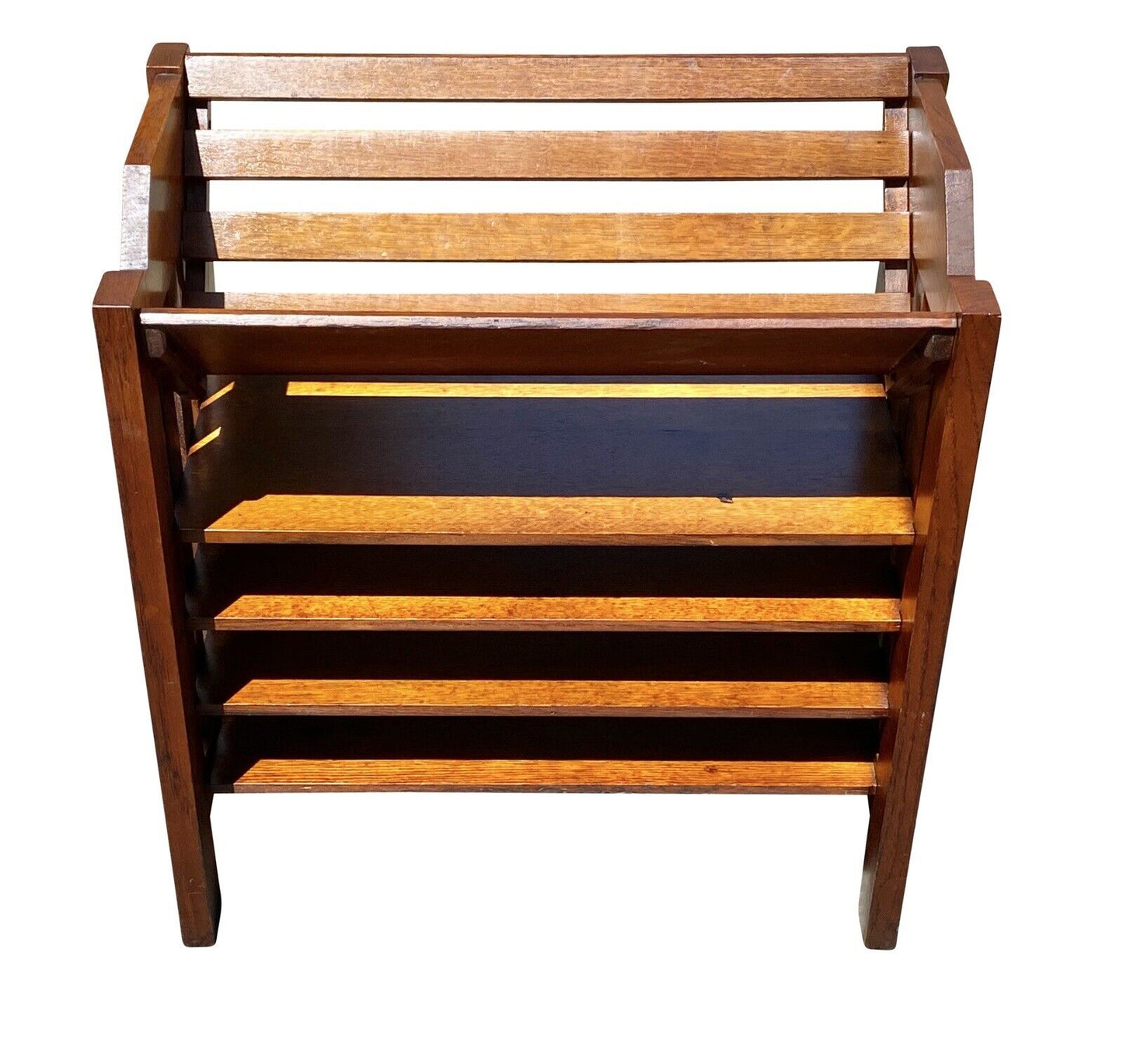 20th C Antique Arts & Crafts / Mission Tiger Oak Bookcase